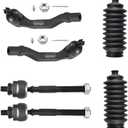 ASTARPRO - 6pcs Front Tie Rod Ends Inner and Outer Complete Kit with Boots Compatible with 1996-2000 Honda Civic and Acura EL
