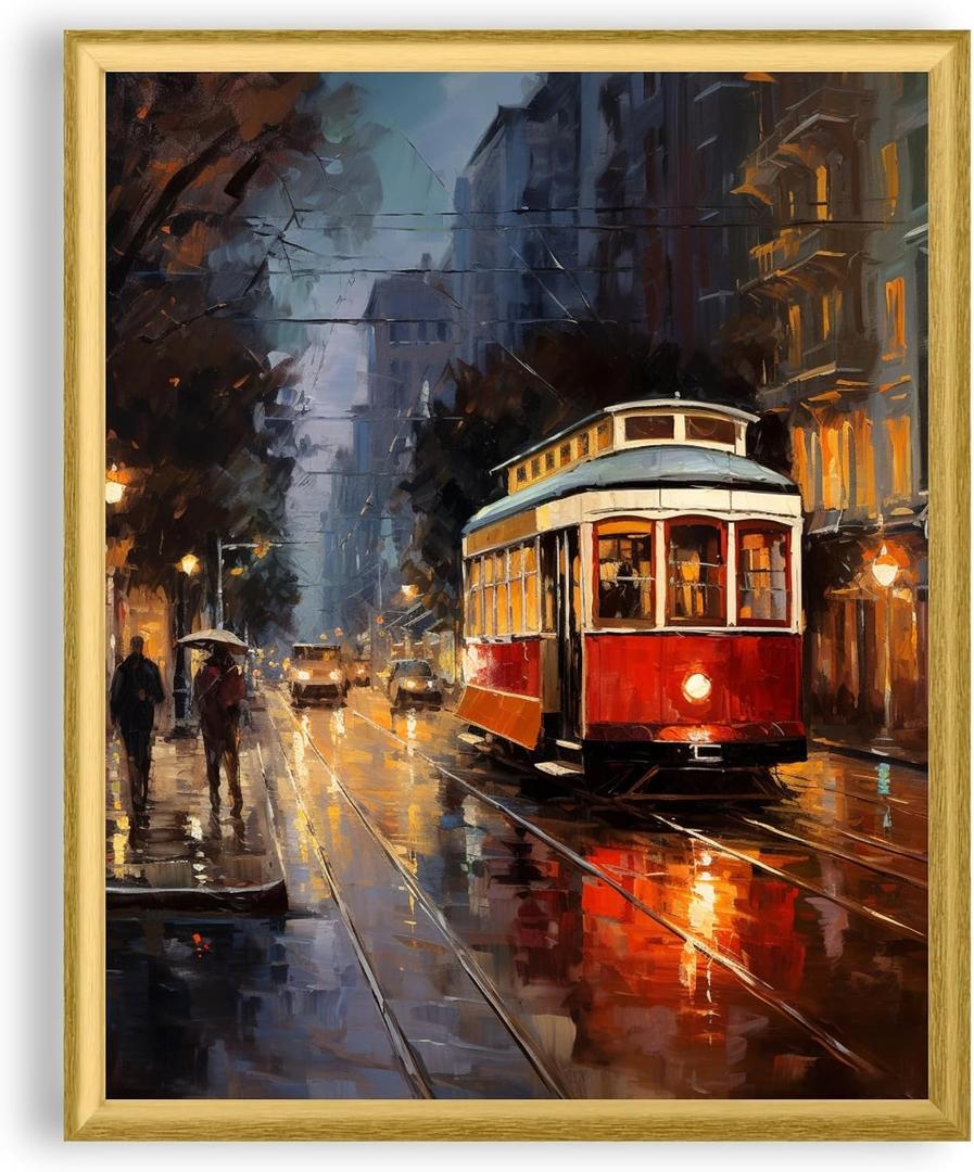 Art Shoppe Framed Print Wall Art, Vintage Wall Dcor for Living Room, Bedroom, Office, High-Resolution Image on Premium Art Paper, 3/4" Frame with Plexiglass Front, Ready to Hang, 17"x21"