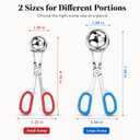 Meat Baller Tongs, 2-Pack Stainless Steel Meatball Maker with Detachable Anti-Slip Handles Non-Stick Food Scoop for Meatballs, Cake Pops, Cookie Dough, Ice Cream, and BBQ (1.38" & 1.78")