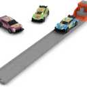 Driven by Battat  Nitro Launcher Toy Car Race Track Set with 3 Sports Cars, 5 Racing Tracks & Launcher  Compatible with Pocket Playsets  Exciting Gift for 3+ Years