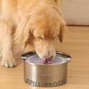 PawsPik Spill Proof Stainless Steel Dog Water Bowl 4L Slow Drinking Pet Bowl with Floating Tray, Non-Tip, BPA-Free, Dishwasher Safe for Large Dogs & Multi-Pet Homes