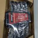 DISEN 10Pcs Ratcheting Wrench Set SAE & Metric Ratchet Wrench Set with Rack Organizer, Premium CR-v Steel, 12 Point, 72 Teeth, Box End and Open End Ratcheting Wrench Set, Metric 10-15mm&SAE 3/8''-5/8''