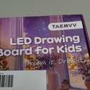 TAEMVV LED Drawing Board for Kids, 16-Inch Rechargeable Light Up Dry Erase Board with 8 Colors, 3 Dynamic Modes, 6-Level Dimmer, 15H Battery, Built-in Stand & Full Kit Clear