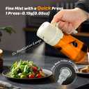 2 in 1 Olive Oil Sprayer for Cooking, Light-Blocking Olive Oil Dispenser Bottle for KitchenSpray and Pour, 16oz/470ml Dark Amber Glass Bottle, Upgraded ABS Black Cap Oil Mister for Air Fryer