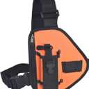 Universal Radio Chest Pack, Walkie-talkie Nylon Holder for BaoFeng Midland Kenwood Yaesu Motorola 2-way Radio (Orange)