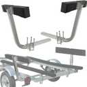 Boat Trailer Guide Bunk Board Guide 20" Aluminum Alloy Square Tube Kit with Advanced Rubber Anti-Collision Pads,316 Stainless Steel Trailer Guide Poles(2PCS)