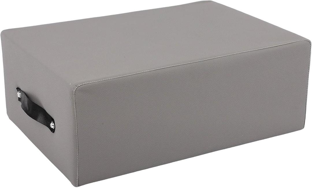 GCCSJ Pilates Box for Reformer Workouts, Portable Pilates Sitting Boxs for Pilates Reformer/Board Use, Non-Slip Memory Foam, Home Gym Pilates Accessories for Stretch/Balance, 300LBS Capacity (Grey)