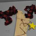 Amyhill Christmas Advent Calendar with 24 Socks Pockets Wooden Christmas Tree Shaped Hanging Advent Calendar Ornament to Fill 24 Days for Wall Indoor Handmade Rustic Holiday Decoration