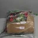 Red Roses Artificial Flowers Bulk, 52Pcs Fake Roses Flower Arrangement, DIY Silk Flowers Roses Bouquet, Realistic Faux Artificial Roses for Valentine's Day Home Table Decor