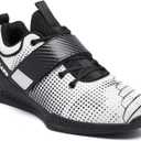 Osterland Weightlifting Shoes: High-Performance Footwear for Gym Powerlifting, Specifically Designed for Heavy Lifting, Deadlifting, Weight Training, Squat Shoes for Men Women (13.5 Wide Women/12 Men, Black/White)