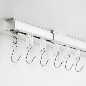 Ceiling Telescopic Curtain Track, White, 33-60Inch（2.75-5ft）