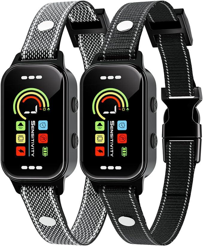 Bark Collar 2 Pack,Bark Collar for Large Medium Small Dogs 8-120lbs,Rechargeable Anti Bark Training Collar with 7 Adjustable Sensitivity, Barking Collar with Beep Vibration