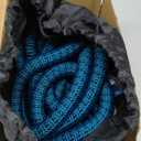 100FT Garden Hose, Lightweight Flexible Water Hose, 5/8" Kink Free Leak Proof Hose, Heavy Duty 96-Layer Woven with 3/4" Brass Fittings, 10 Function Nozzle for Yard Lawn Outdoor Car Wash(BlueBlack)