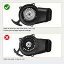 FVRITO Alloy Easy Pull Recoil Start Starter Ignition Coil for 2 Stroke Engine 47cc 49cc 50cc SYX Taotao Coolster SSR MotoTec Chinese Mini ATV Quad 4 Wheeler Go kart Pit Dirt Pocket Bike Motor Black
