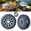 2Pack 33CM/13'' EVA Solid Compound Tire for Power Wheels Ride on Car ﻿Alligator Tires Wheels Upgrade,1.2CM/0.47in Aperture Front/Rear Wheel for Car/SUV/UTV/ATV/Motorcycle Replacement Parts