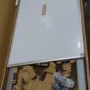 INNOVART Mobile Whiteboard 36" x 24", 360 Reversible Double Sided Magnetic Dry Erase Board with Portable Rolling Stand on Wheels, Easel Standing Board with Aluminum Frame (Silver)