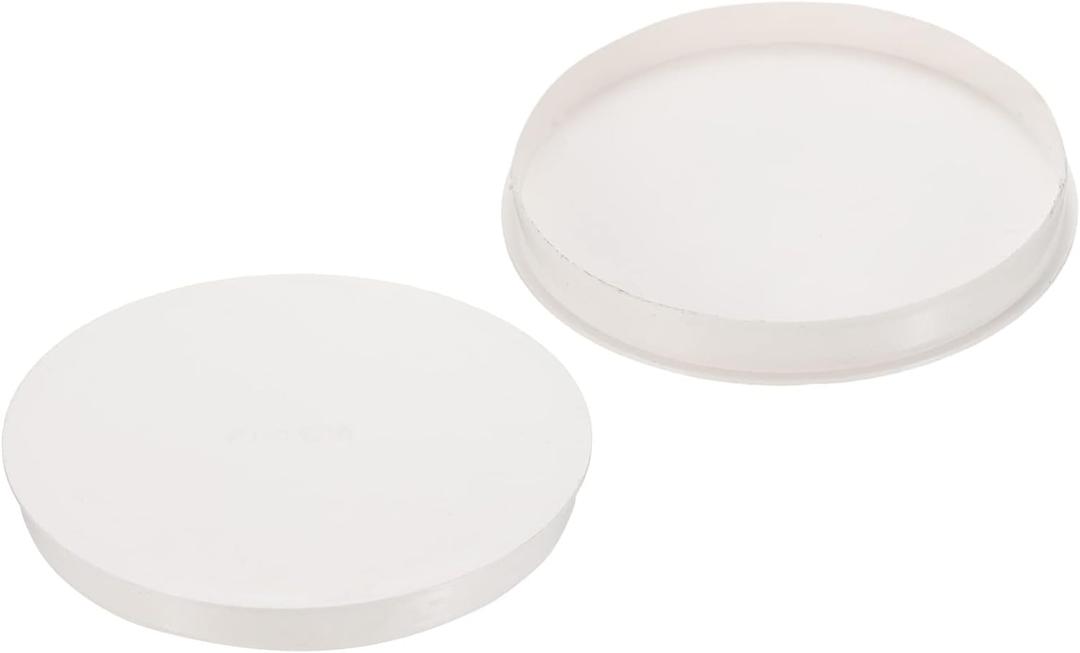 PATIKIL 6" PVC Pipe End Cap Fitting, 2 Pack Furniture Grade Plug Coupling Socket Adapter for DIY, Garden, White