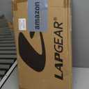 LAPGEAR Home Office Lap Desk with Device Ledge, Mouse Pad, and Phone Holder - White Marble - Fits Up To 15.6 Inch Laptops - Style No. 91501