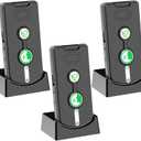 2 Way Intercom for Home Upgraded, Portable Wireless Intercom System for House with 5 Level Volume and Ringtones Adjustment Rechargeable for Hospital Hotel Office Business 3 Pack(Black)