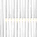 Treela 24 Pcs Flameless Taper Candles Battery Operated Bulk Fake Candles Light LED Candle Sticks Flickering Tapered for Easter Wedding Anniversary Decoration(Basic,11 Inch,White)