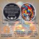 Sober Coin for Reborn Raptor Sobriety Chip Dinosaur Recovery Medallion with Inspirational Quote AA/NA Token AA NA Chips Gift for Men & Women (Reborn Dinosaur, 3 Years)