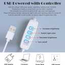 Cute Small Mushroom Lamp, PE Lampshade, Ceramic Base, Adjustable Light Color and Brightness with Power-Off Memory, Safe USB Powered, LED Mushroom Light for Bedroom Living Room (Orange)