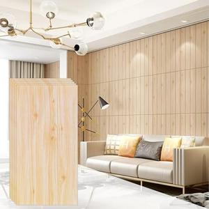 DEKKOR 10-Sheet Peel and Stick Wood, 28 in. x 14 in. Waterproof Tile Stick on Wall for TV Room, Living Room, Bedroom, Kitchen (Light Oak), WT-01