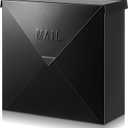 Yaocom Wall Mount Mailbox for Outside 10 x 10 x 4 Inch Large Capacity Mail Box Metal Mailboxes Hanging Modern Post Box (Black)