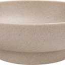 Large Decorative Bowl, Modern Handicraft Resin Bowls for Home Decor, Decorative Fruit Bowl for Kitchen Counter, Stylish Key Bowl for Entry Table, Artificial Stone Resin Beige
