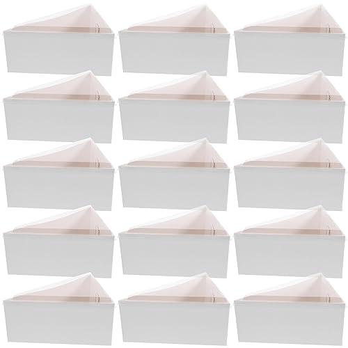Kichvoe Triangle Cake Slice Boxes 50 Pack Paper Cake Box for Birthday Party Dessert Packaging and Storage 5.35X3.34X2.36 Inch Disposable Slices Packaging