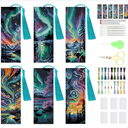 NEGEKFKX 6 Pcs Horror Cross Stitch Bookmark Kit for Adult Beginners,Halloween Cross Stitch Kits 14 CT DIY Cross Stitch Kits Adult Stamped Bookmark Embroidery Bookmarks Kit