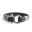 Mens Rope Bracelet - Stainless Steel Silver Shackle, Extremely Durable and Scratch Resistant Waterproof Paracord, Handmade, Nautical Wristband for Men