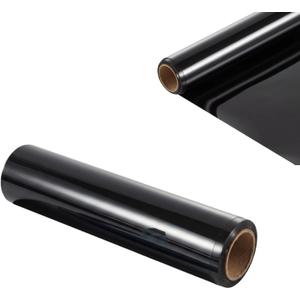 5% VLT Ceramic Car Window Tint Film, 19.6 in x 16.4 Ft Anti Glare One-Way Daytime Privacy Tint Roll, PET Sun & Heat Protection Film, Cuttable DIY Accessory for Side & Rear Windows (Black)