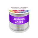 20Gauge Silver Aluminum Crafts Wire 400FT, for Jewelry Crafting, Gemstone Metal Coiling, Sculpting, Armature, Jewelry Making Beading Floral Soft DIY Metal Craft Art Wires Colored and Soft
