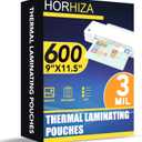600 Pack 3 Mil Laminating Sheets, Holds 8.5 x 11 Inch Sheets,9 x 11.5 Inches Thermal Laminating Pouches for Laminator, Clear, Letter Size, Office and School Supplies