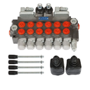 ALL-CARB 6 Spool 11GPM Hydraulic Directional Control Valve Hydraulic Valve Double Acting Valve 3625PSI SAE Ports for Small Tractors Tractors Loaders Log Splitters