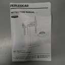 Perlegear Universal Swivel TV Stand for 3270 inch TVs, Height Adjustable Table Top TV Stand Mount with Tilt, Tempered Glass Base, Holds up to 88 lbs, Max VESA 400x400mm, PGTVS26