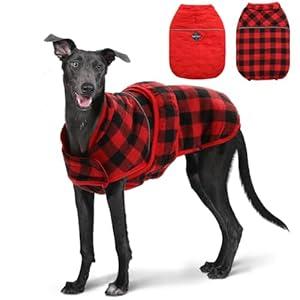 PAWZ Road Dog Winter Coat with 5 Layers Warm Material, Reversible Dog Clothes with 2 Sides, Dog Jacket Outdoor Water Repellent, (Blue Plaid M) (Medium (Pack of 1))