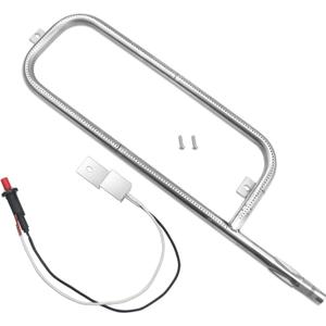 Grill Burner and Ignitor Replacement for Weber Traveler Portable Gas Grill 9010001 9013001 9020001 9030001 Gas Grill Models, Stainless Steel Burner Tube with Ignitor Kit Replacement Part