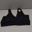 THE GYM PEOPLE Women's Padded Sports Bra V-Neck Wireless Stretchy Workout Crop Tops with Cross Hem Soft Yoga Bras (Large, Black)