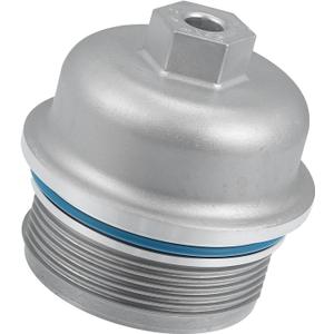 ACROPIX Engine Oil Filter Housing Cover Cap 12583470 for Chevrolet Camaro 3.6L 2010-2015 Metal Silver Tone Car Parts