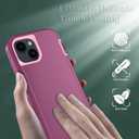 Phone Case for iPhone 14 Plus Case with HD Screen Protector, Heavy Duty Shockproof & DustProof & Dropproof 3-Layer Cover Phone Case for iPhone 14 Plus (6.7'')(WineRedPink)