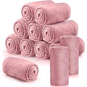 Tinideya Flannel Fleece Throw Blanket Bulk 50 x 60 Inch Soft Fleece Blanket Warm Throw Blankets Coral Blankets for Couch Sofa Home Wedding Gifts Season (Black)