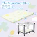 Pack and Play Mattress 38"x26"x1.5",Trifold Portable Pack n Play Mattresses with Carry BagWaterproof Playpen Crib Mattress with Soft Breathable and Washable Cover for Baby Toddler/Flower