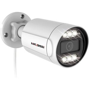 5MP Security PoE IP Camera Outdoor Indoor Two Way Audio, Surveillance for Wired PoE NVR CCTV Recorders, Colour Night Vision, Waterproof IP66, Support 256GB SD Card (5MP-2.8MM)