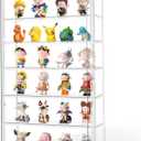 23.6'' Extra Large Wall Mounted Acrylic Display Case for Collectibles 13.8'' x 4.7'' x 23.6'' Clear Figures Collection Display Cases Storage Box Dustproof Showcase with 5 Adjustable Shelves