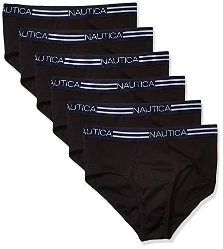 Nautica Men's 6 Pack Classic Cotton Fly Front Briefs Size M
