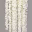 Flojery 32.8Ft Artifiicial Hanging Flower Garland Silk Wisteria Vine Home Wedding Outdoor Arch Garden Wall Decor,Pack of 10 (White)