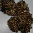 Clip in Hair Extensions, FLUFYMOOZ 4PC 100 Pure Protein Silk Hair Extensions Long Soft Natural Hairpiece 20 Inch Curly Hair Extension for Women (Dark Blonde to Light Brown)