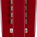 Sangyn Retro Wall Phones for Landline with Loud Mechanical Ringing Vintage Wall Mount Phone with Volume Adjustable Old Fashioned Corded Telephone for Kitchen Home School Hotel Office, Red